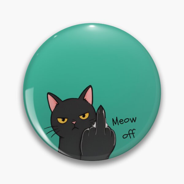 Item preview, Angry Black Cat Middle Finger designed and sold by zmsl.