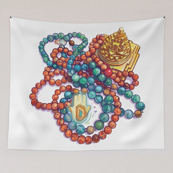 Item preview, Hindu Durga Yantra and Beads designed and sold by Azadi-Tree.
