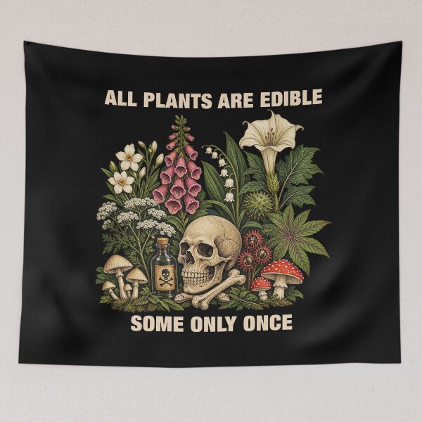 Item preview, All Plants Are Edible Some Only Once Funny Gardening designed and sold by LounisArt.