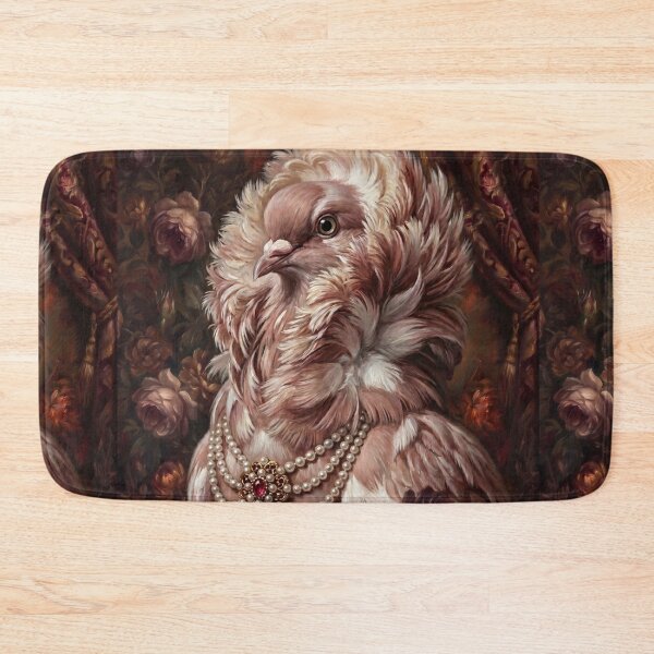 Item preview, Regal Jacobin Pigeon Portrait with Pearl Necklace designed and sold by Real Beast Art.