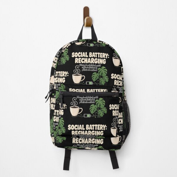 Item preview, Social Battery Recharging Introvert Coffee Plant Lover Quote | Funny Homebody Aesthetic T-Shirt designed and sold by Final Chance Designs⭐️⭐️⭐️⭐️⭐️.