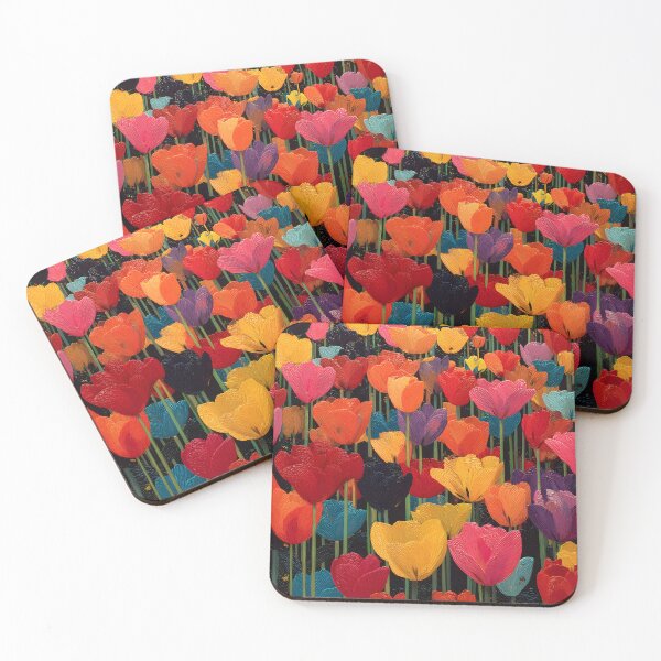 Item preview, Beautiful Red Tulips Painting Bold Floral Art designed and sold by AutoPopStudio.