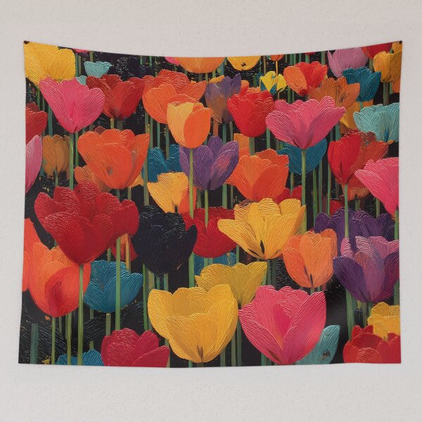 Item preview, Beautiful Red Tulips Painting Bold Floral Art designed and sold by AutoPopStudio.