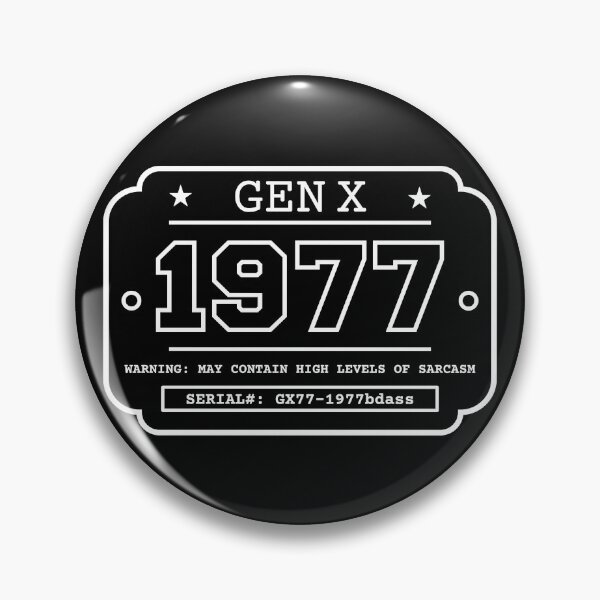 Item preview, 1977 GEN X Badge Vintage Industrial Label Generation X Design Retro Birthday Year designed and sold by HYPNK.