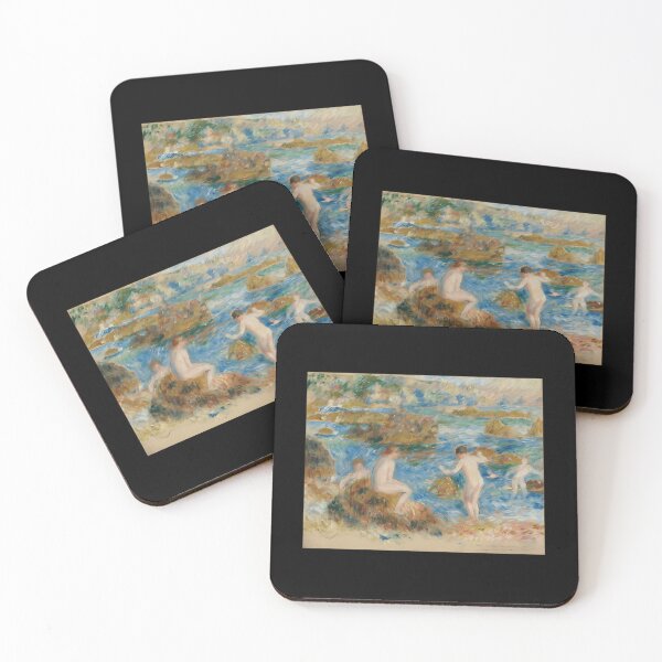 Item preview, Garcons Nus Dans Les Rochers A Guernsey By Pierre-Auguste Renoir Coastal Impressionist Art designed and sold by BettyannHenley.