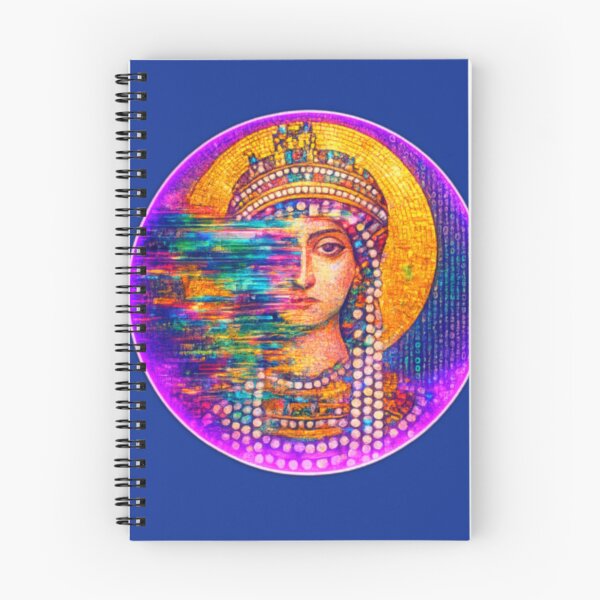 Item preview, Vaporwave Byzantine Mosaic Glitch - Neon Antiquity Portrait designed and sold by A E S T H E T A T A G.