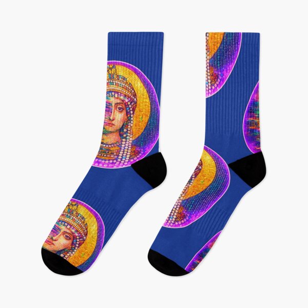 Item preview, Vaporwave Byzantine Mosaic Glitch - Neon Antiquity Portrait designed and sold by A E S T H E T A T A G.