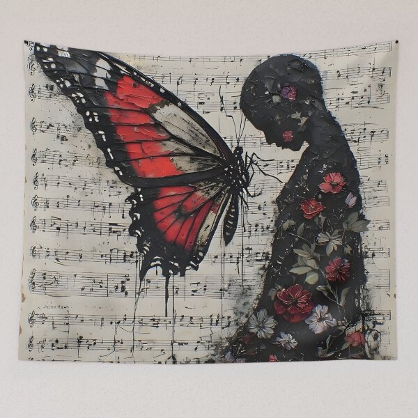 Item preview, Human Figure With Crimson Butterfly designed and sold by UrbanTempleArt.