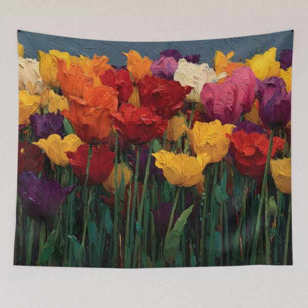 Item preview, Colorful Tulips Floral Painting Botanical Wall Art designed and sold by AutoPopStudio.