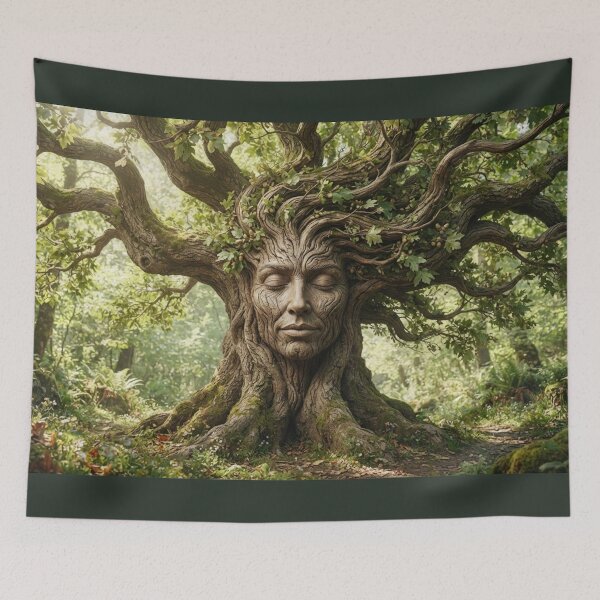 Item preview, Mother Nature Ancient Tree Spirit Fantasy Art designed and sold by AfresStudio.