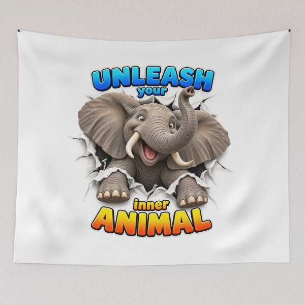 Item preview, Unleash Your Inner Animal - Happy Elephant designed and sold by Bor-Suk.
