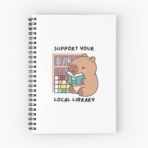 Item preview,  Support Your Local Library Sticker Capybara designed and sold by rilamofushop.
