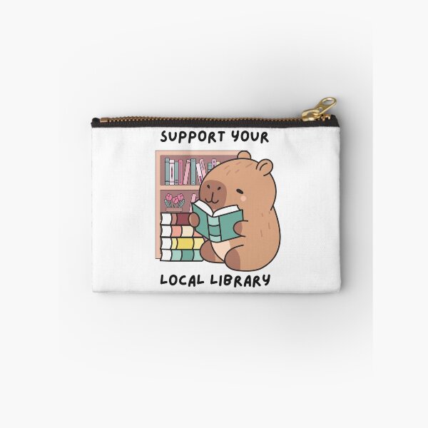 Item preview,  Support Your Local Library Sticker Capybara designed and sold by rilamofushop.