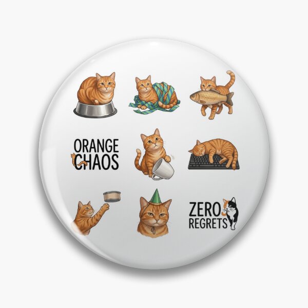 Item preview, Cute Orange Tabby Antics Sticker Sheet Grid Set designed and sold by mood-draftsman.