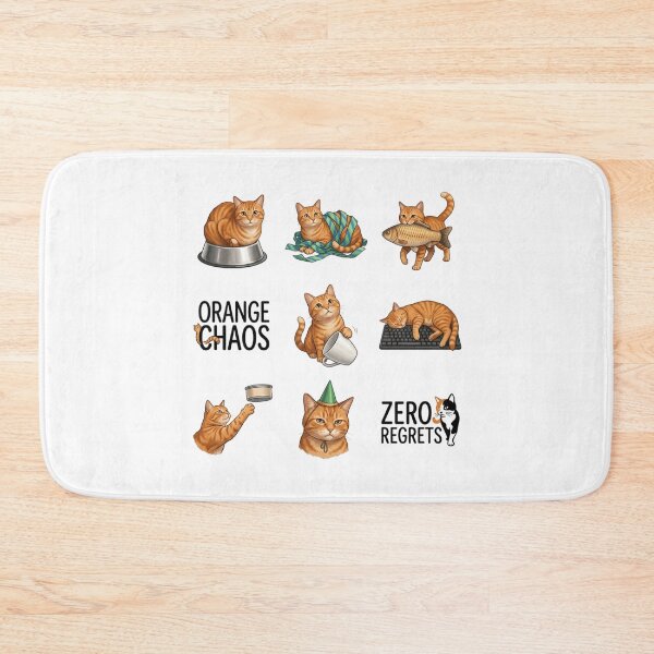 Item preview, Cute Orange Tabby Antics Sticker Sheet Grid Set designed and sold by mood-draftsman.