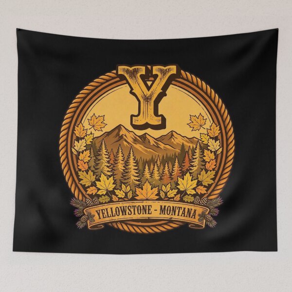Item preview, Yellowstone Montana Vintage Letter Y Autumn Mountains – Retro Outdoor Emblem designed and sold by SDKENERGY.