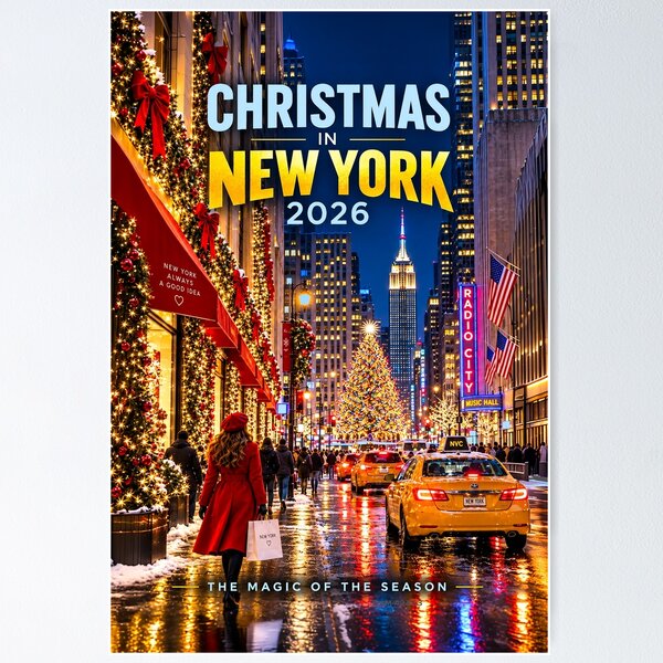Artikelvorschau, Weihnachten in New York 2026 – Times Square – Manhattan – Harlem entworfen und verkauft von DBM Photo Art 1.