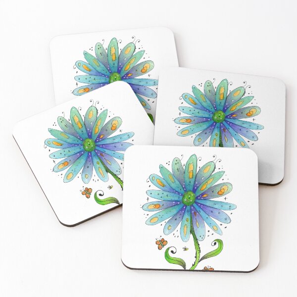 Item preview, Whimsical Daisy Flower Watercolour Painting designed and sold by Doodle Moon Studios.