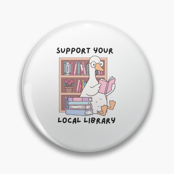 Item preview, Support Your Local Library Sticker Goose designed and sold by rilamofushop.