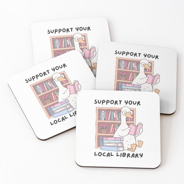Item preview, Support Your Local Library Sticker Goose designed and sold by rilamofushop.