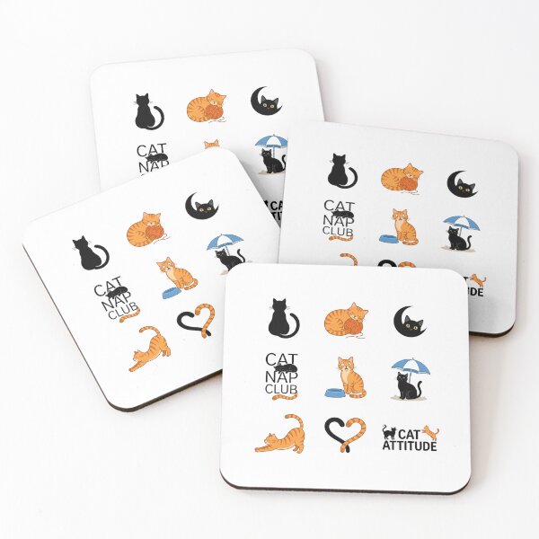 Item preview, Cute Orange Tabby and Black Cat Sticker Sheet Bundle designed and sold by mood-draftsman.