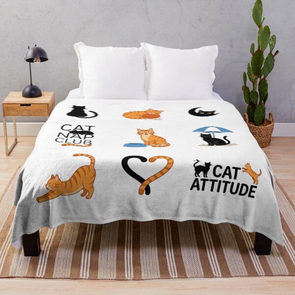 Item preview, Cute Orange Tabby and Black Cat Sticker Sheet Bundle designed and sold by mood-draftsman.