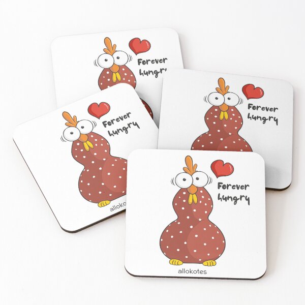 Item preview, Forever Hungry – Funny Foodie Chicken | ALLOKOTES designed and sold by ALLOKOTES.