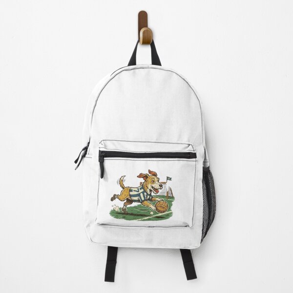 Item preview, Dog playing American football: classic vintage-style sports mascot designed and sold by FootprintofLove.