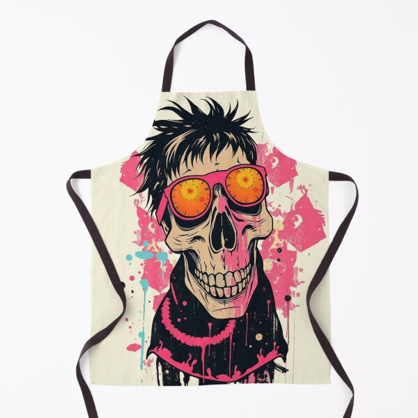 Item preview, Neon Punk Skull Pink Sunglasses Paint Splatter designed and sold by ERODED SELF.