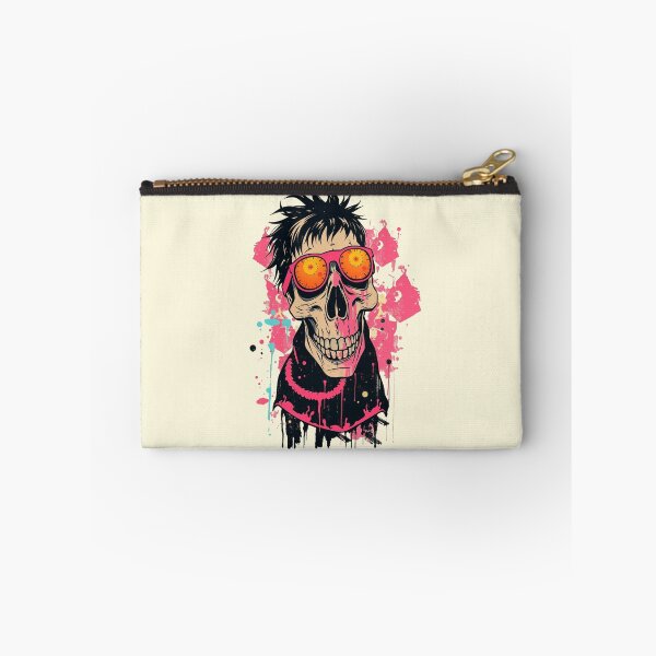Item preview, Neon Punk Skull Pink Sunglasses Paint Splatter designed and sold by ERODED SELF.