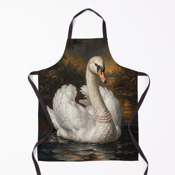 Item preview, Retrato de cisne regio con perlas rosadas designed and sold by Real Beast Art.
