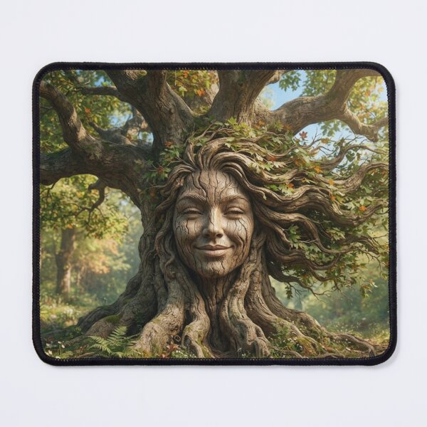 Item preview, Smiling Forest Dryad Sunny Nature Portrait Art designed and sold by AfresStudio.