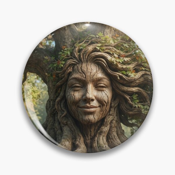 Item preview, Smiling Forest Dryad Sunny Nature Portrait Art designed and sold by AfresStudio.