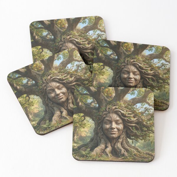 Item preview, Smiling Forest Dryad Sunny Nature Portrait Art designed and sold by AfresStudio.