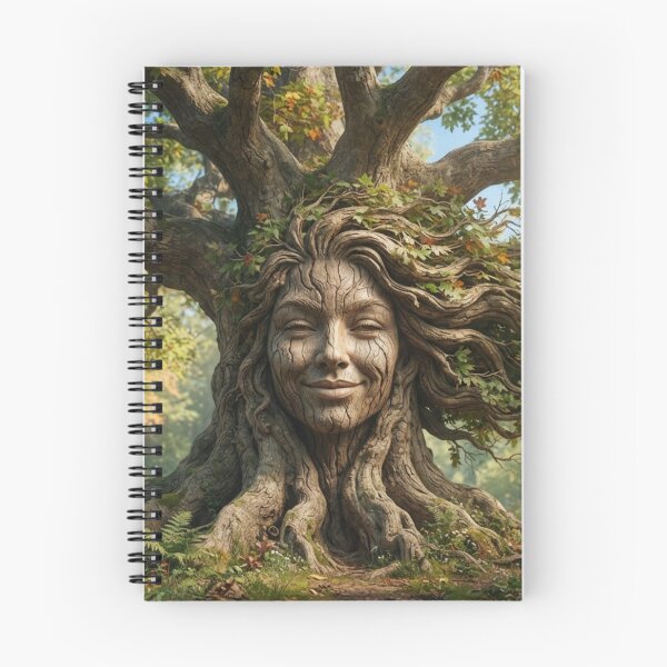 Item preview, Smiling Forest Dryad Sunny Nature Portrait Art designed and sold by AfresStudio.