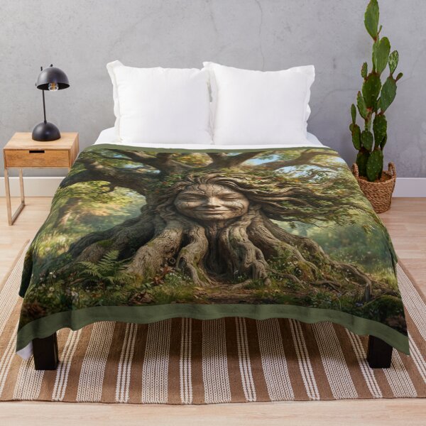 Item preview, Smiling Forest Dryad Sunny Nature Portrait Art designed and sold by AfresStudio.