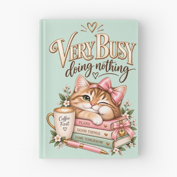 Item preview, Very Busy Doing Nothing – Cute Cat Planner Aesthetic designed and sold by HO•Designs.