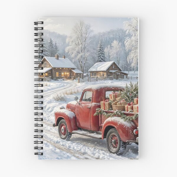 Item preview, Winter Scene with Red Truck designed and sold by Patricia Johnston.