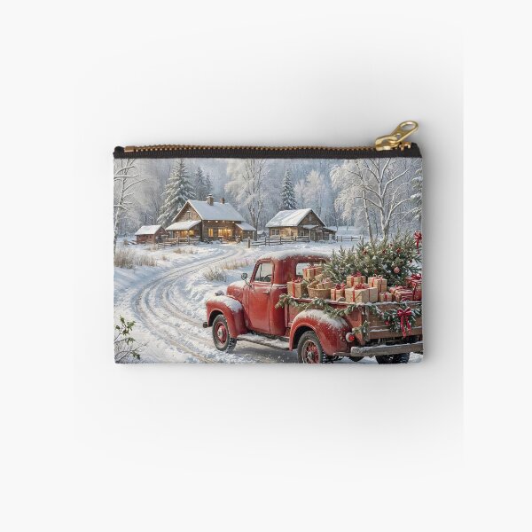 Item preview, Winter Scene with Red Truck designed and sold by Patricia Johnston.