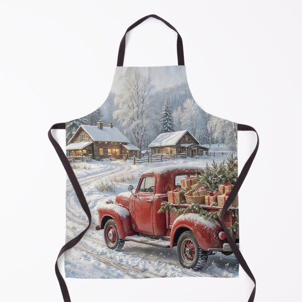 Item preview, Winter Scene with Red Truck designed and sold by Patricia Johnston.