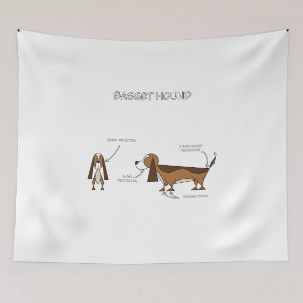 Item preview, Basset Hound Blueprint designed and sold by Faceless Favorites.
