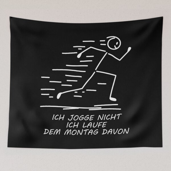 Item preview, I'm running away from Monday - funny stick figure designed and sold by SaSe-Design.