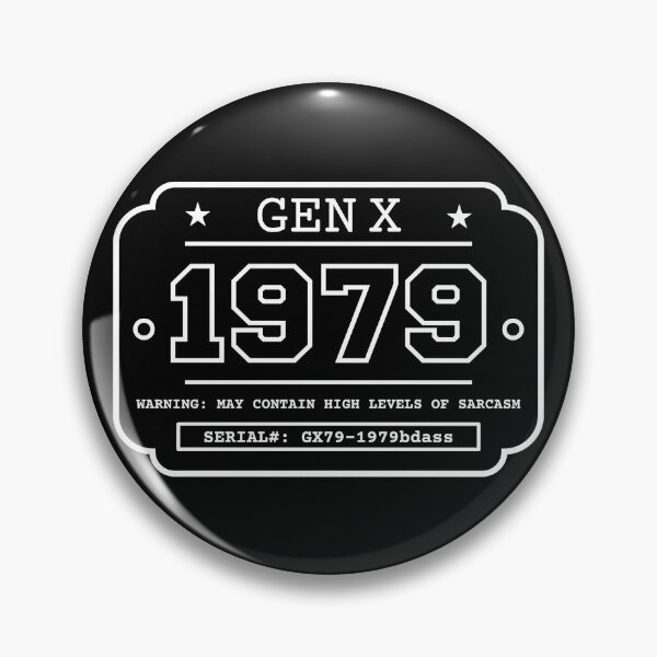 Item preview, 1979 GEN X Badge Vintage Industrial Label Generation X Design Retro Birthday Year designed and sold by HYPNK.