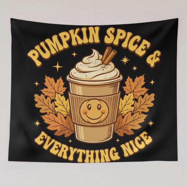 Item preview, Pumpkin Spice & Everything Nice Retro Smiley Coffee – Cozy Fall Vibe designed and sold by SDKENERGY.