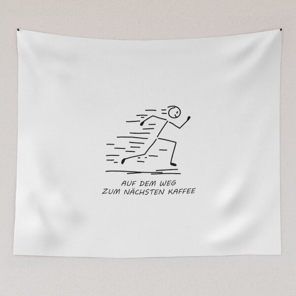 Item preview, On the way to the next coffee - funny stick figure designed and sold by SaSe-Design.