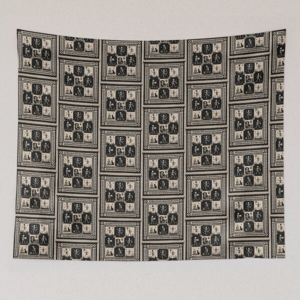 Item preview, Skeleton Social — Halloween Quilt Art designed and sold by Novel Works Studio.