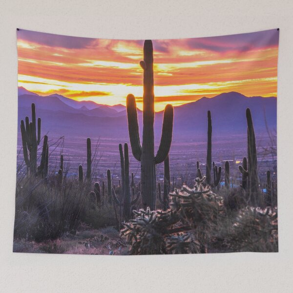 Item preview, Saguaro National Park Desert Sunset Photography designed and sold by Wild Afterglow.