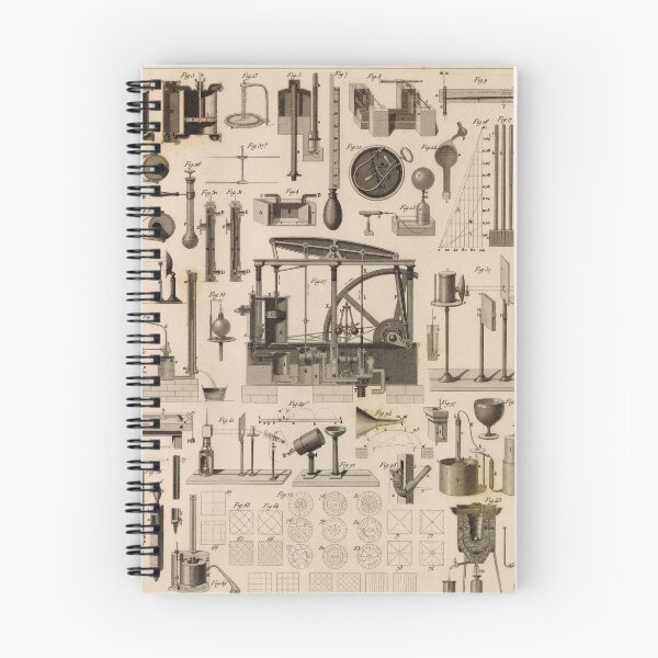 Item preview, Scientific Apparatus Encyclopedia Plate – Steam Engines and Laboratory Equipment designed and sold by KawaiiDesigns26.