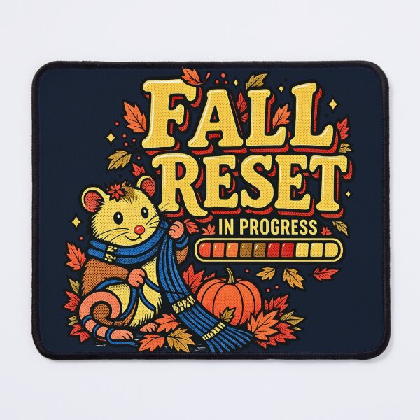 Item preview, Retro Fall Reset Hamster Graphic designed and sold by TrinovaCreates.
