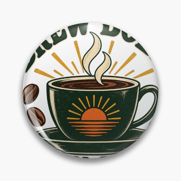 Item preview, Brew Bold Begin Again Retro Coffee Design  designed and sold by DarnaWear.